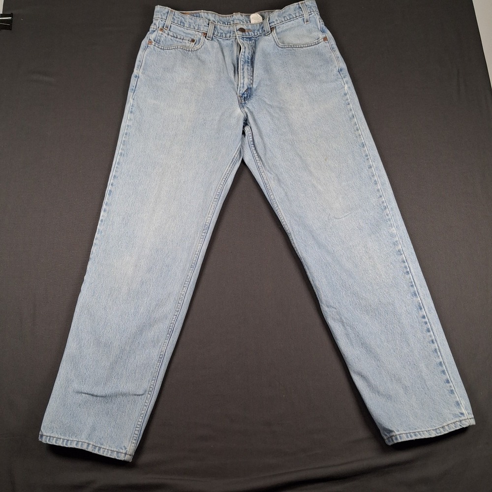 Levi's 550 Y2K Relaxed Fit Men's Jeans W36 L32 Light Wash Blue Denim 100% Cotton